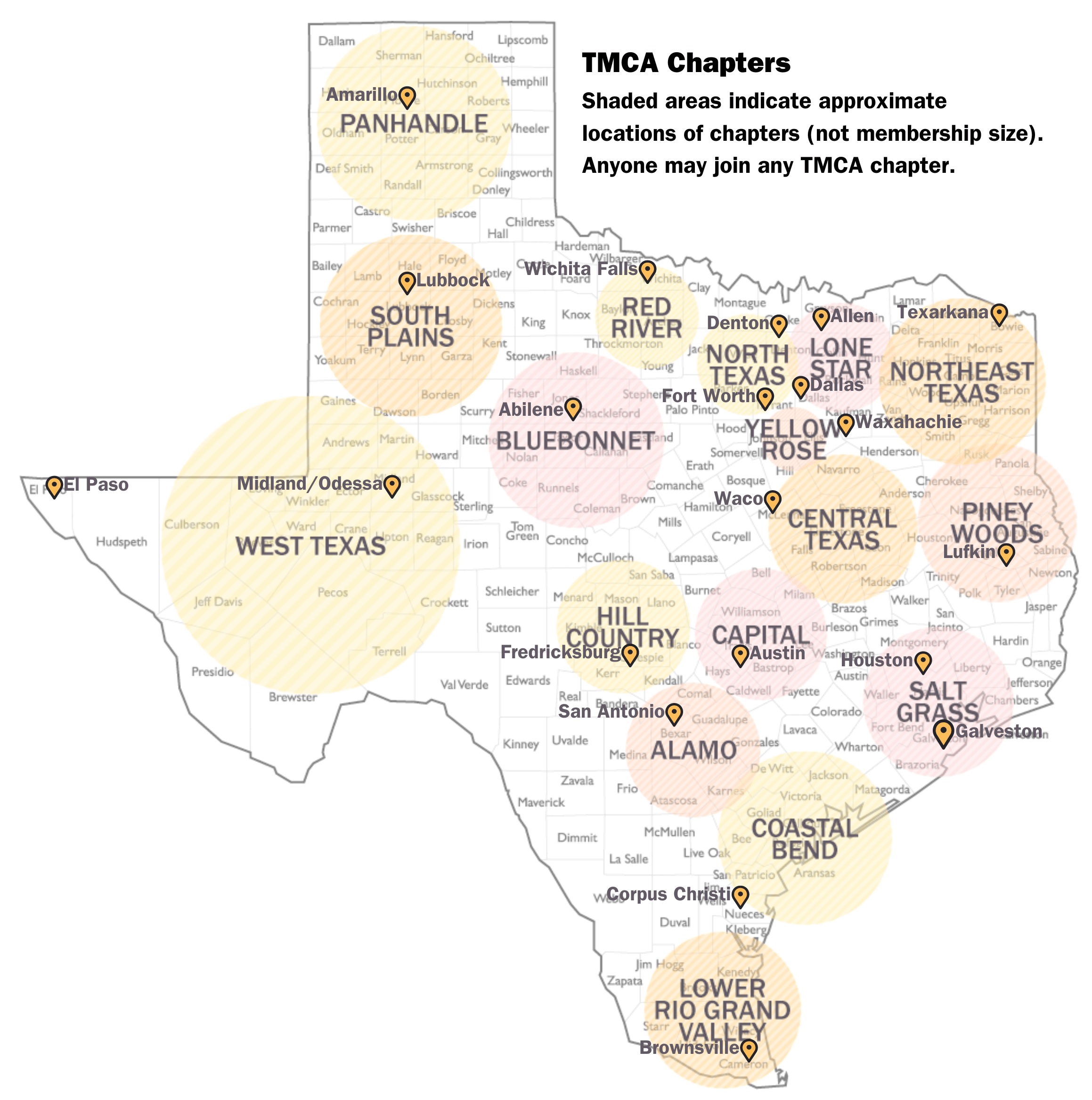 TMCA Chapters Map